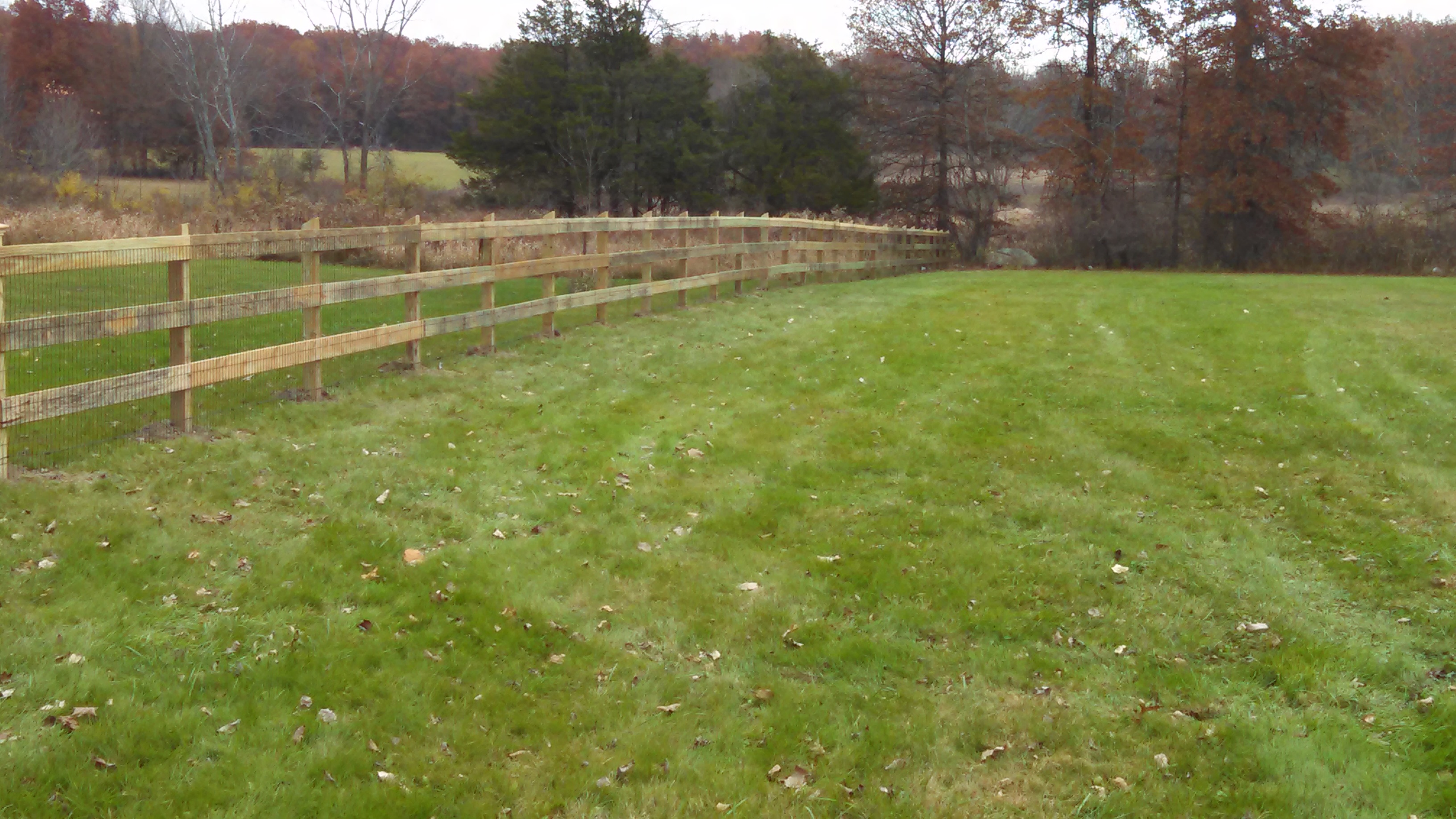 3 Rail Horse Fence With Wire