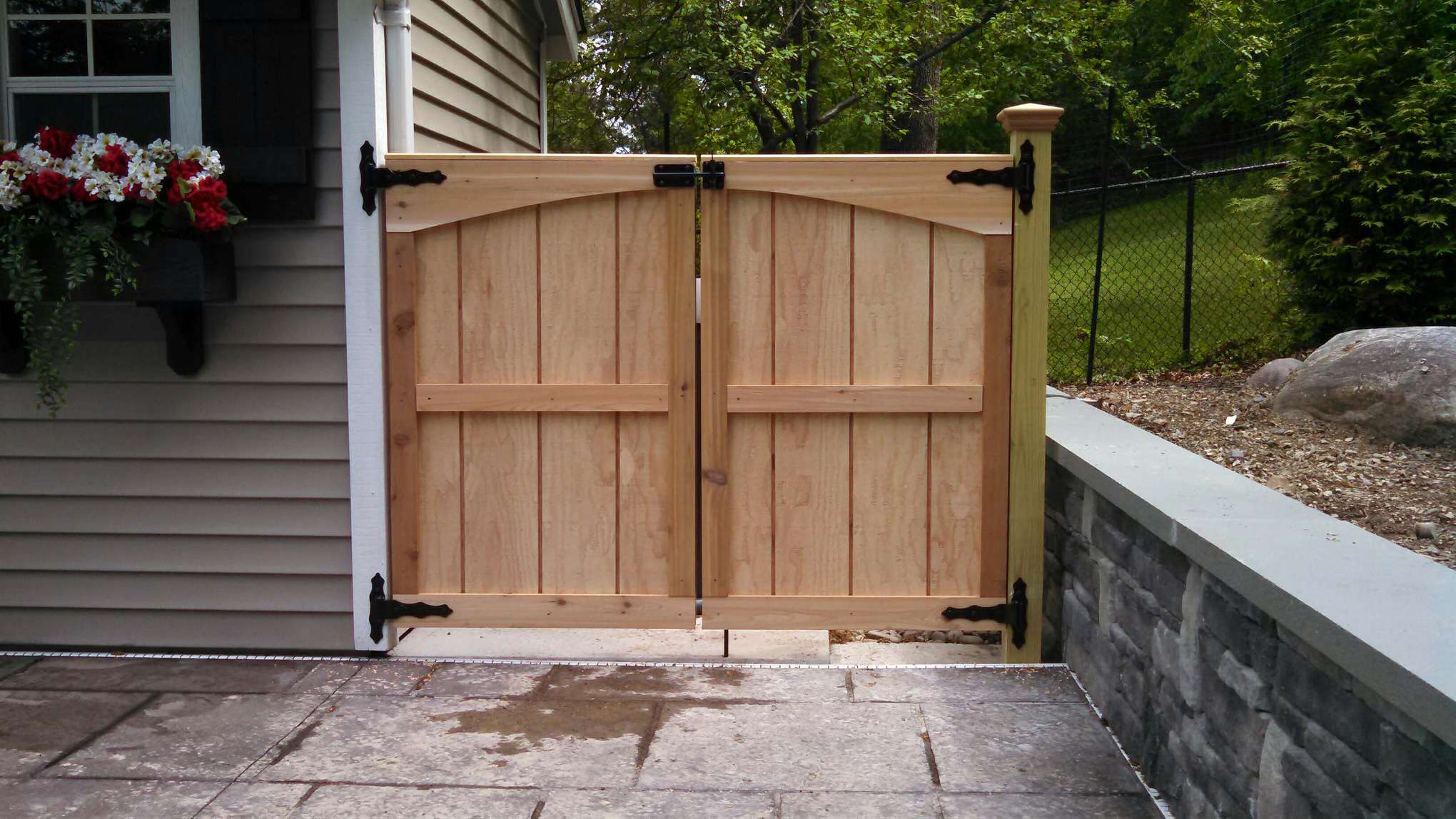 Custom Gate (designed to match shed door) – Before and After